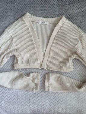 Joah brown shrug luxe knit